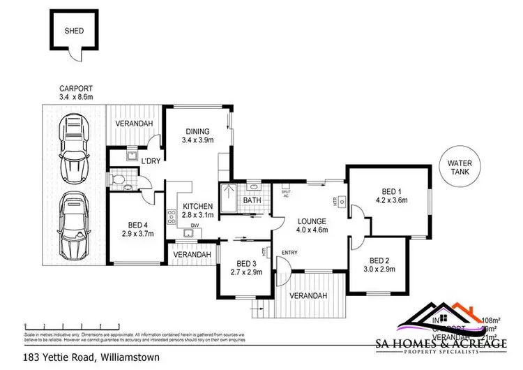 Floorplan of Homely house listing, 183 Yettie Road, Williamstown SA 5351