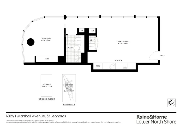 Floorplan of Homely apartment listing, 1609/1 Marshall Avenue, St Leonards NSW 2065