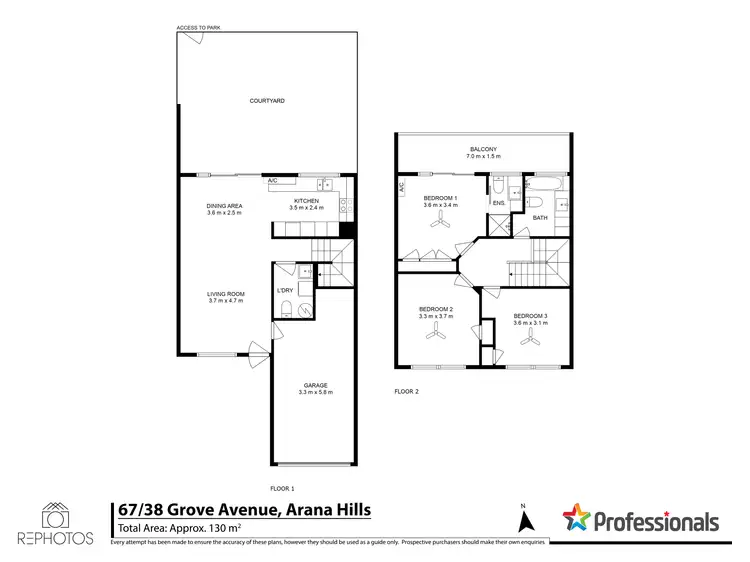 Floorplan of Homely townhouse listing, 67/38 Grove Avenue, Arana Hills QLD 4054