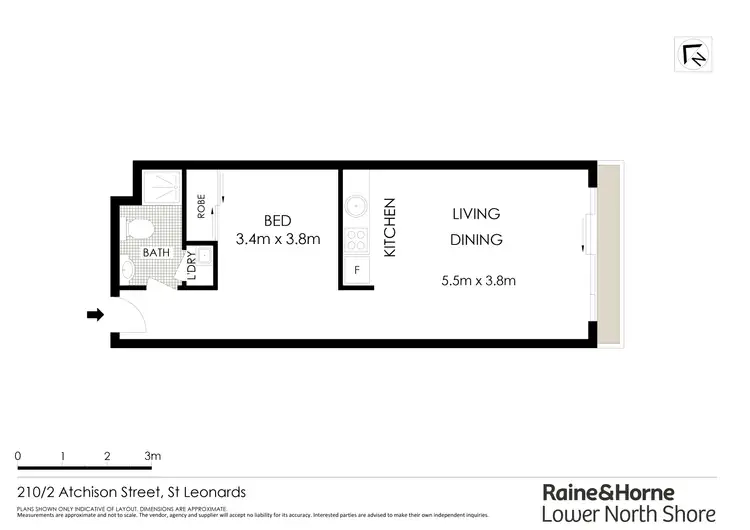 Floorplan of Homely apartment listing, 210/2 Atchison Street, St Leonards NSW 2065