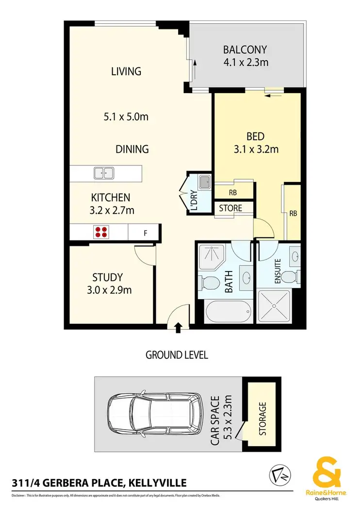 Floorplan of Homely apartment listing, 311/4 Gerbera Place, Kellyville NSW 2155