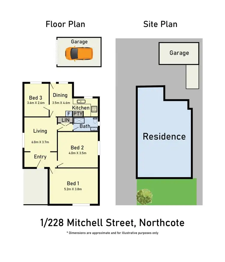 Floorplan of Homely house listing, 1/228 Mitchell St, Northcote VIC 3070