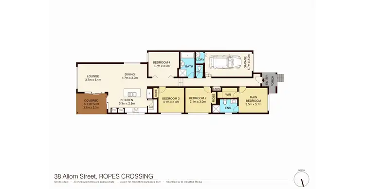 Floorplan of Homely house listing, 38 Allom Street, Ropes Crossing NSW 2760