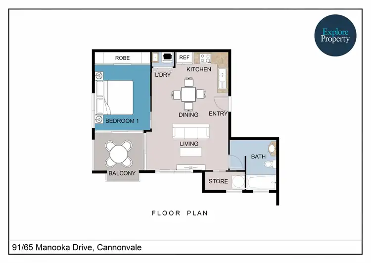 Floorplan of Homely unit listing, 91/65 Manooka Drive, Cannonvale QLD 4802