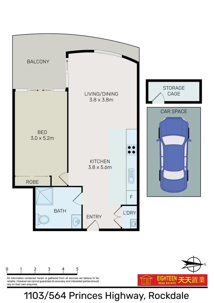 Floorplan of Homely apartment listing, 1103/564 Princes Highway, Rockdale NSW 2216