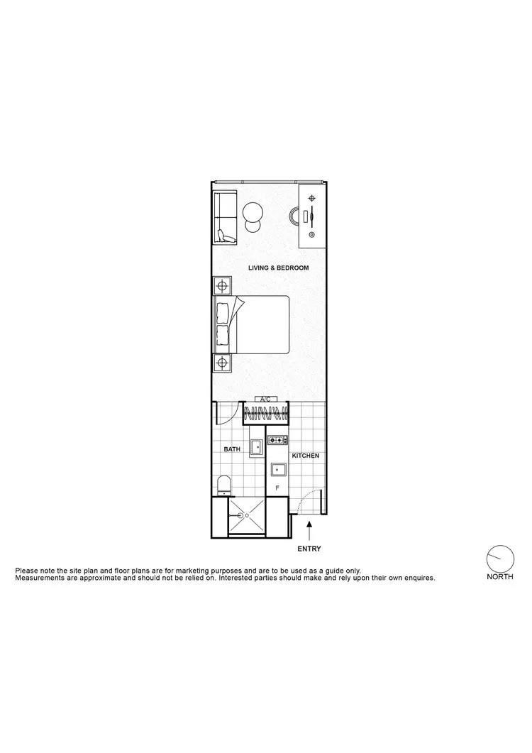Floorplan of Homely apartment listing, 1111/43 Therry Street, Melbourne VIC 3000
