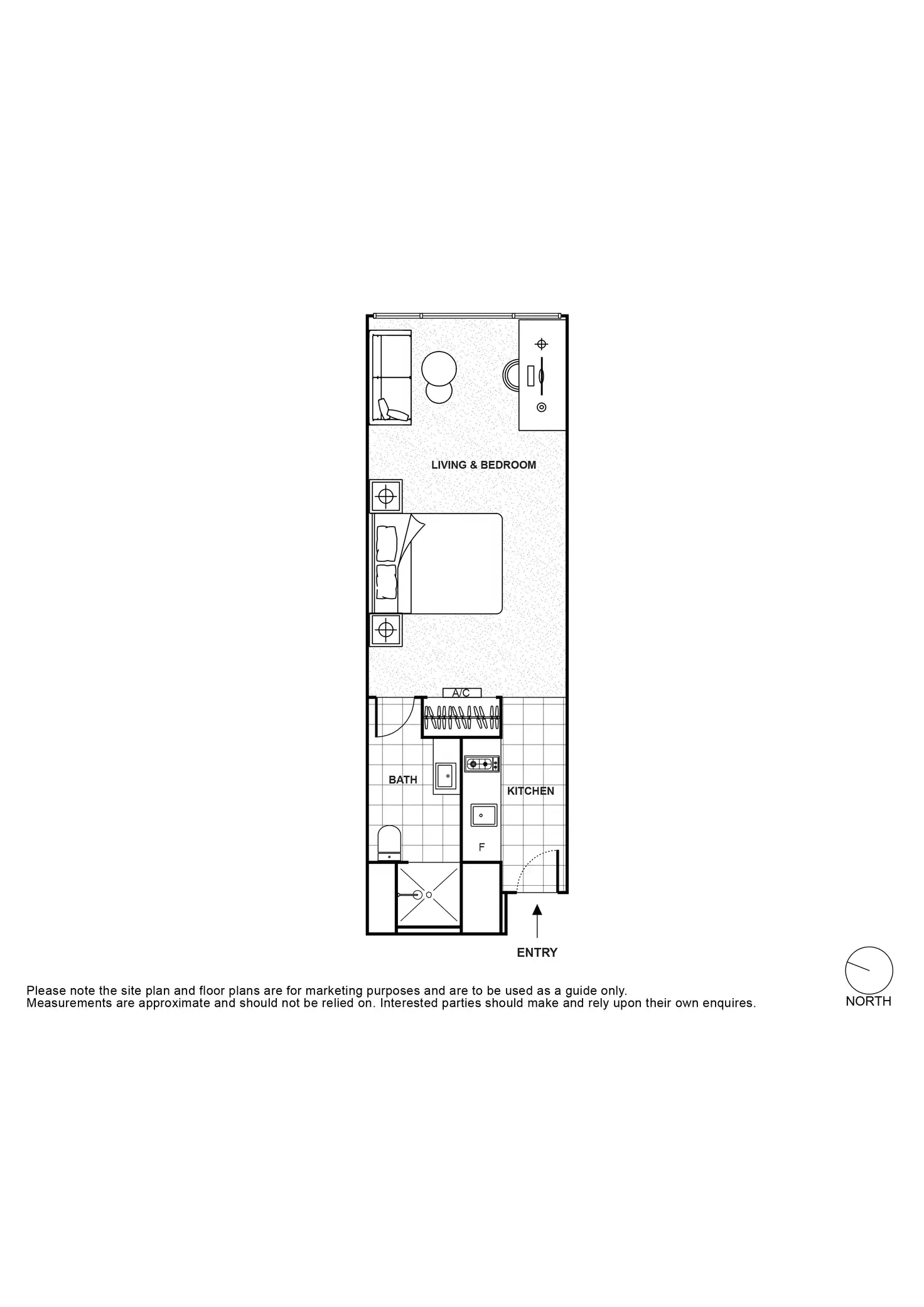 Floorplan of Homely apartment listing, 1111/43 Therry Street, Melbourne VIC 3000