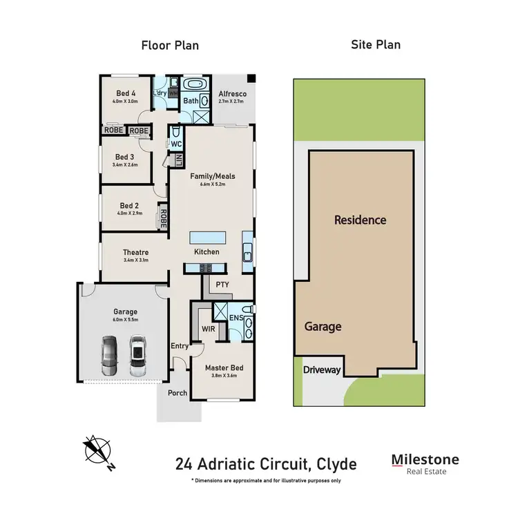 Floorplan of Homely house listing, 24 Adriatic Circuit, Clyde VIC 3978