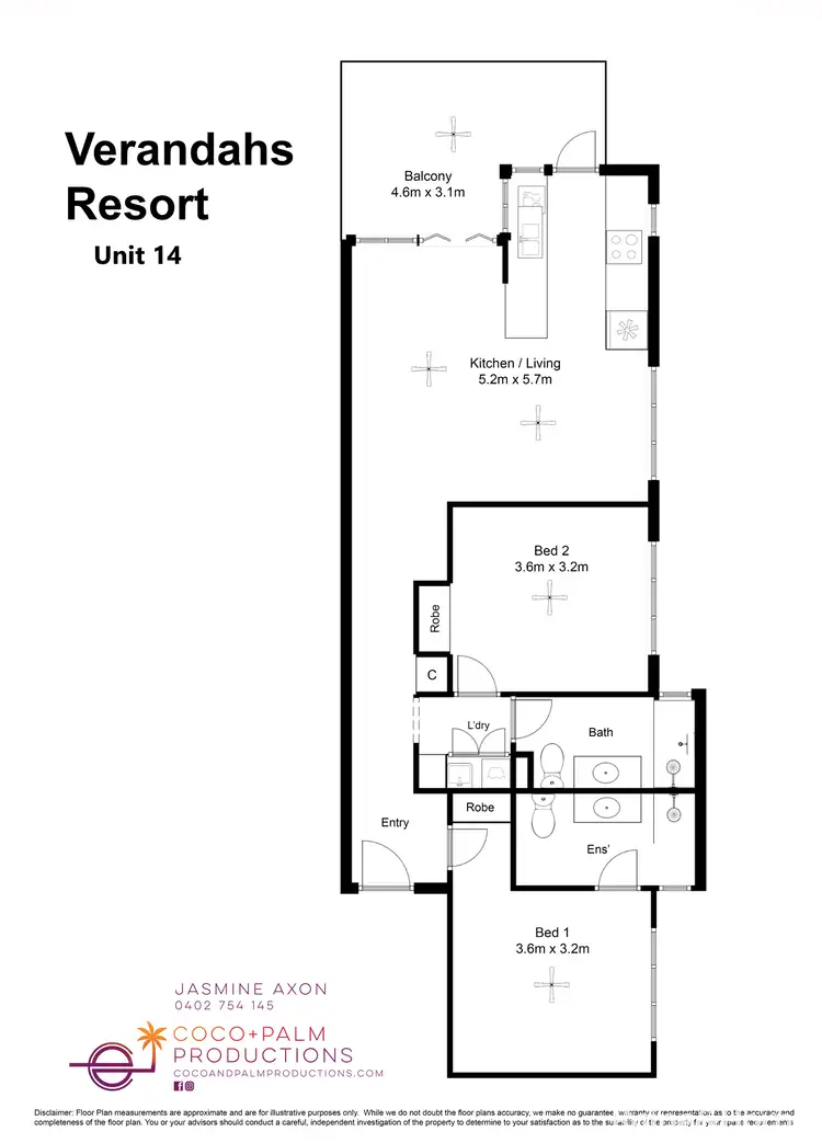 Floorplan of Homely unit listing, 14/7 Davidson Street (VERANDAH'S), Port Douglas QLD 4877