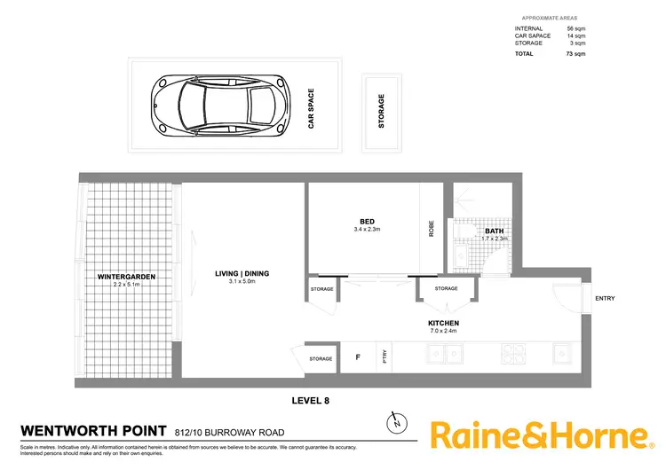 Floorplan of Homely apartment listing, 812/10 Burroway Road, Wentworth Point NSW 2127