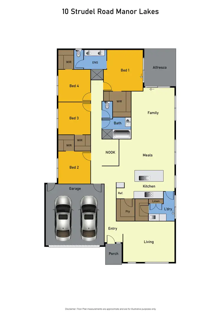 Floorplan of Homely house listing, 10 Strudel Road, Manor Lakes VIC 3024