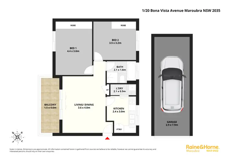 Floorplan of Homely apartment listing, 1/20 Bona Vista Avenue, Maroubra NSW 2035