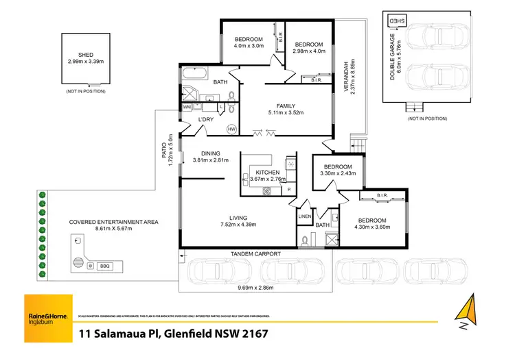 Floorplan of Homely house listing, 11 Salamaua Place, Glenfield NSW 2167