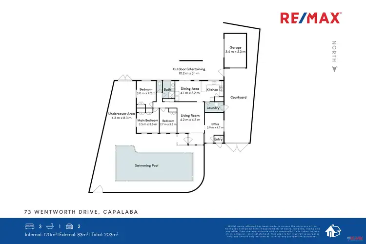 Floorplan of Homely house listing, 73 Wentworth Drive, Capalaba QLD 4157