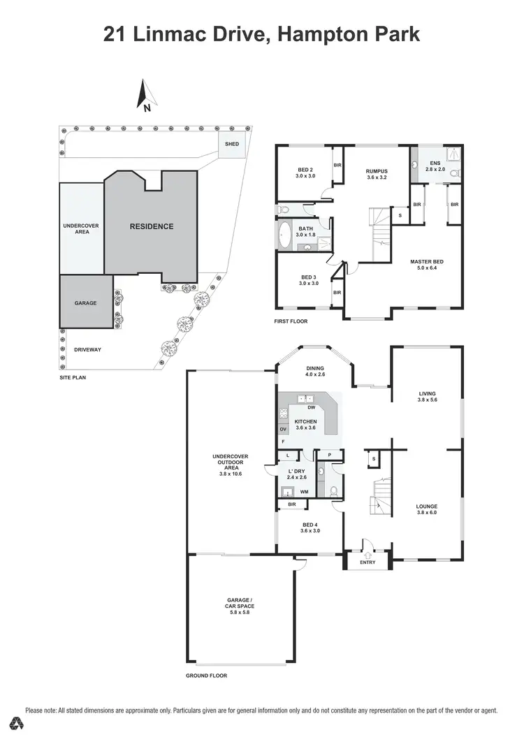 Floorplan of Homely house listing, 21 Linmac Drive, Hampton Park VIC 3976
