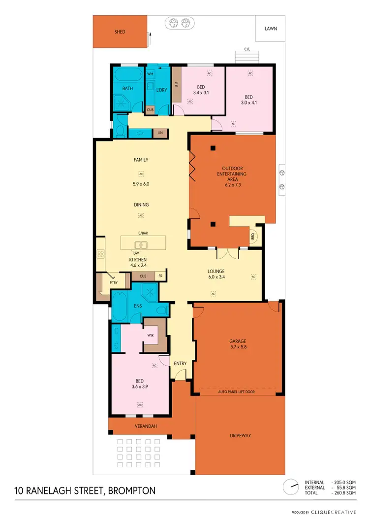 Floorplan of Homely house listing, 10 Ranelagh Street, Brompton SA 5007
