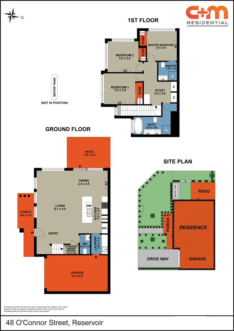 Floorplan of Homely townhouse listing, 48 OConnor Street, Reservoir VIC 3073