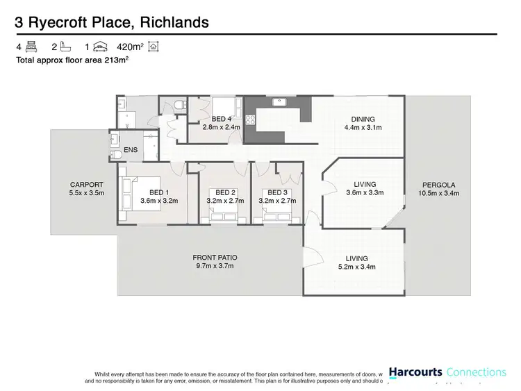 Floorplan of Homely house listing, 3 Ryecroft Place, Richlands QLD 4077