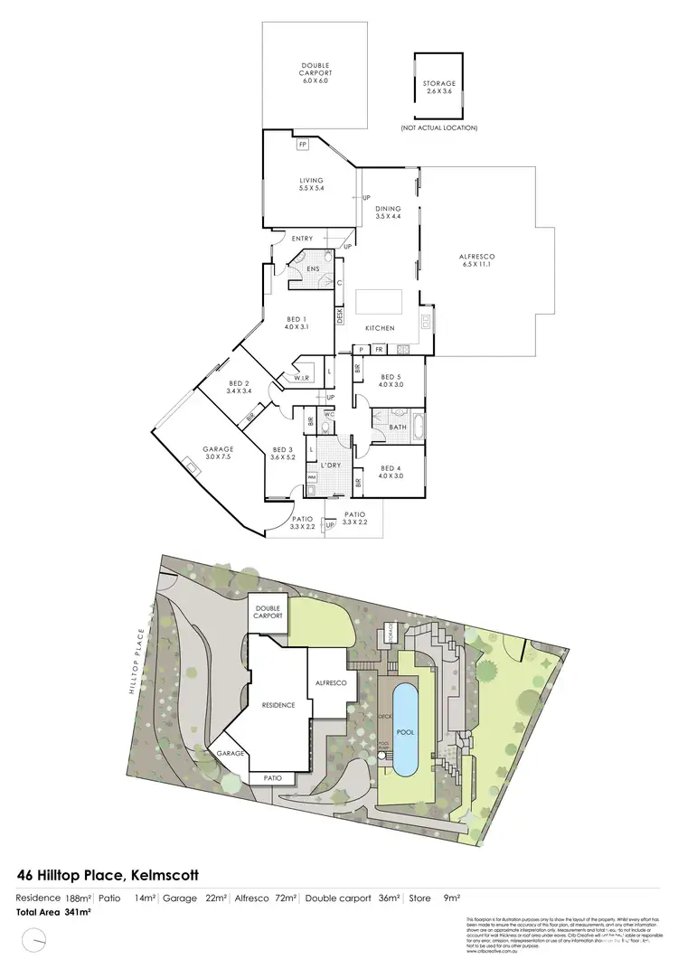Floorplan of Homely house listing, 46 Hilltop Place, Kelmscott WA 6111