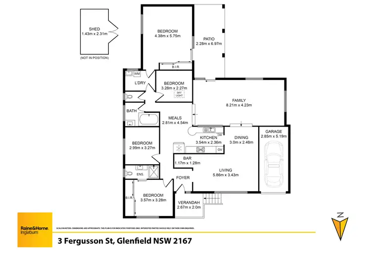 Floorplan of Homely house listing, 3 Fergusson Street, Glenfield NSW 2167