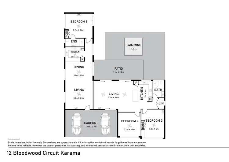 Floorplan of Homely house listing, 12 Bloodwood Circuit, Karama NT 812