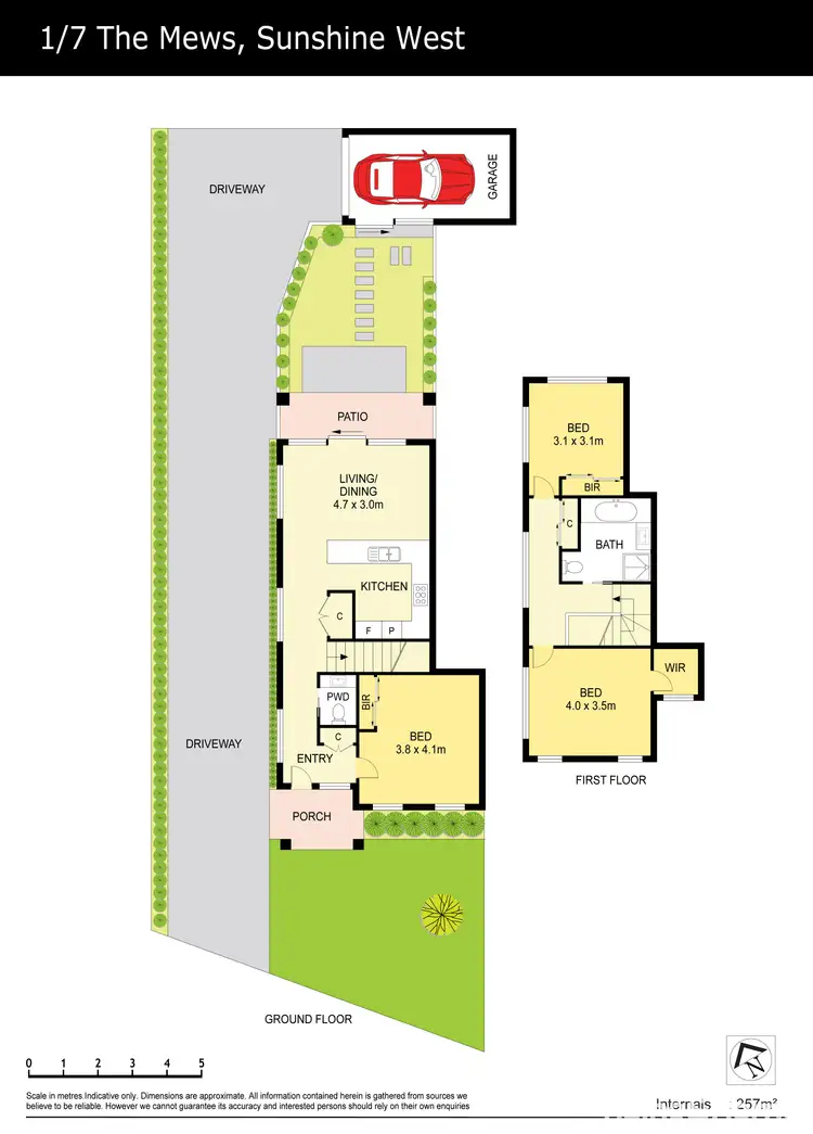 Floorplan of Homely townhouse listing, 1/7 The Mews, Sunshine West VIC 3020
