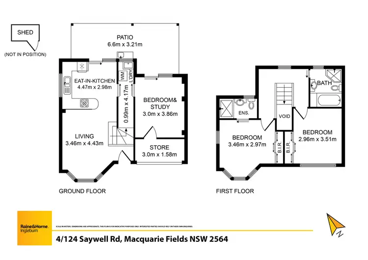 Floorplan of Homely townhouse listing, 4/124 Saywell Road, Macquarie Fields NSW 2564