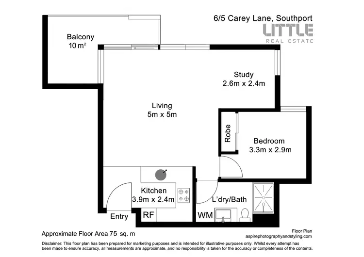 Floorplan of Homely apartment listing, 6/5 Carey Lane, Southport QLD 4215