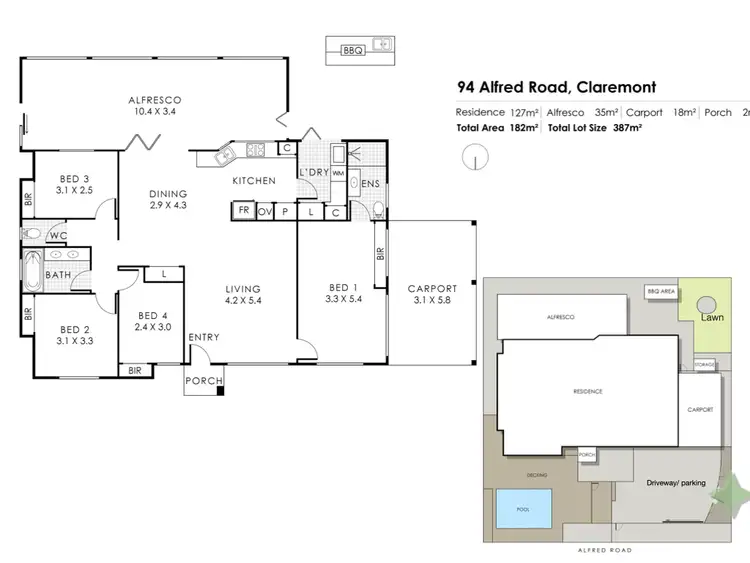 Floorplan of Homely house listing, 94 Alfred Road, Claremont WA 6010
