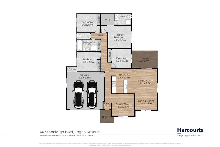 Floorplan of Homely house listing, 46 Stoneleigh Reserve Boulevard, Logan Reserve QLD 4133