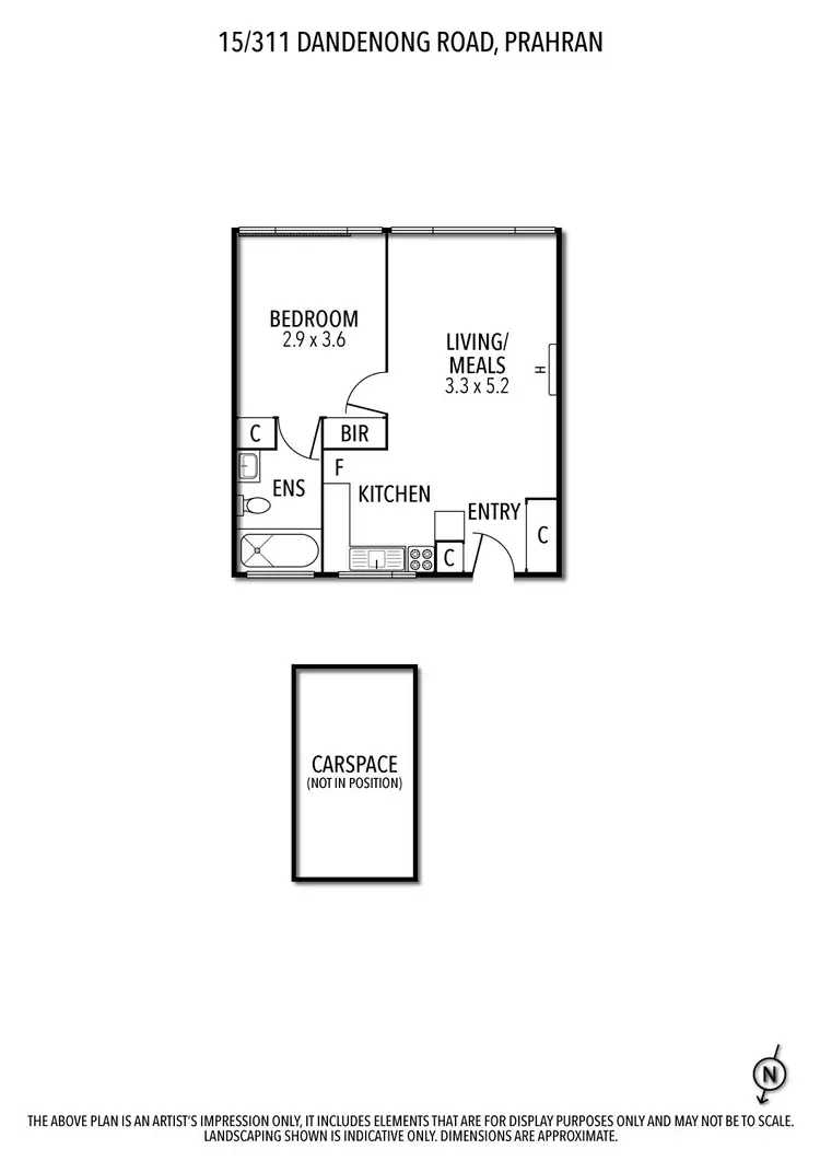 Floorplan of Homely apartment listing, 15/311 Dandenong Road, Prahran VIC 3181