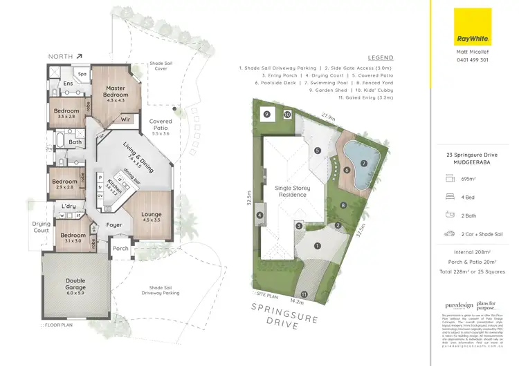 Floorplan of Homely house listing, 23 Springsure Drive, Mudgeeraba QLD 4213