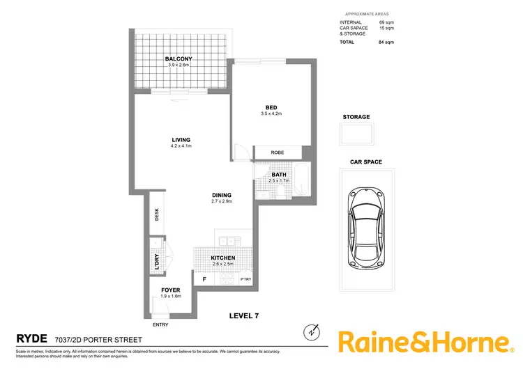 Floorplan of Homely apartment listing, 7037/2D Porter Street, Ryde NSW 2112