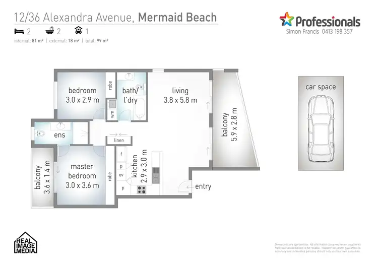 Floorplan of Homely unit listing, 12/36 Alexandra Avenue, Mermaid Beach QLD 4218
