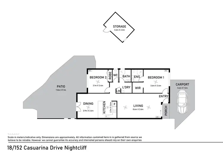 Floorplan of Homely unit listing, 18/152 Casuarina Dr, Nightcliff NT 810