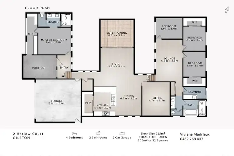 Floorplan of Homely house listing, 2 Harlow Court, Gilston QLD 4211