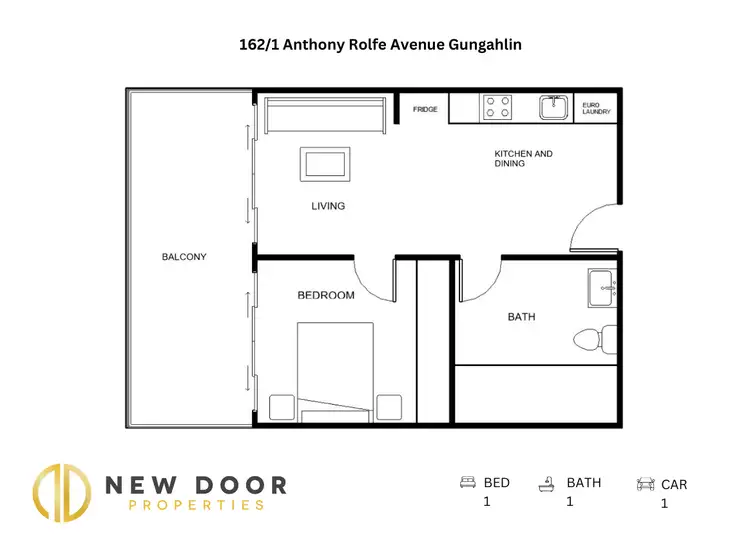 Floorplan of Homely apartment listing, 162/1 Anthony Rolfe Avenue, Gungahlin ACT 2912