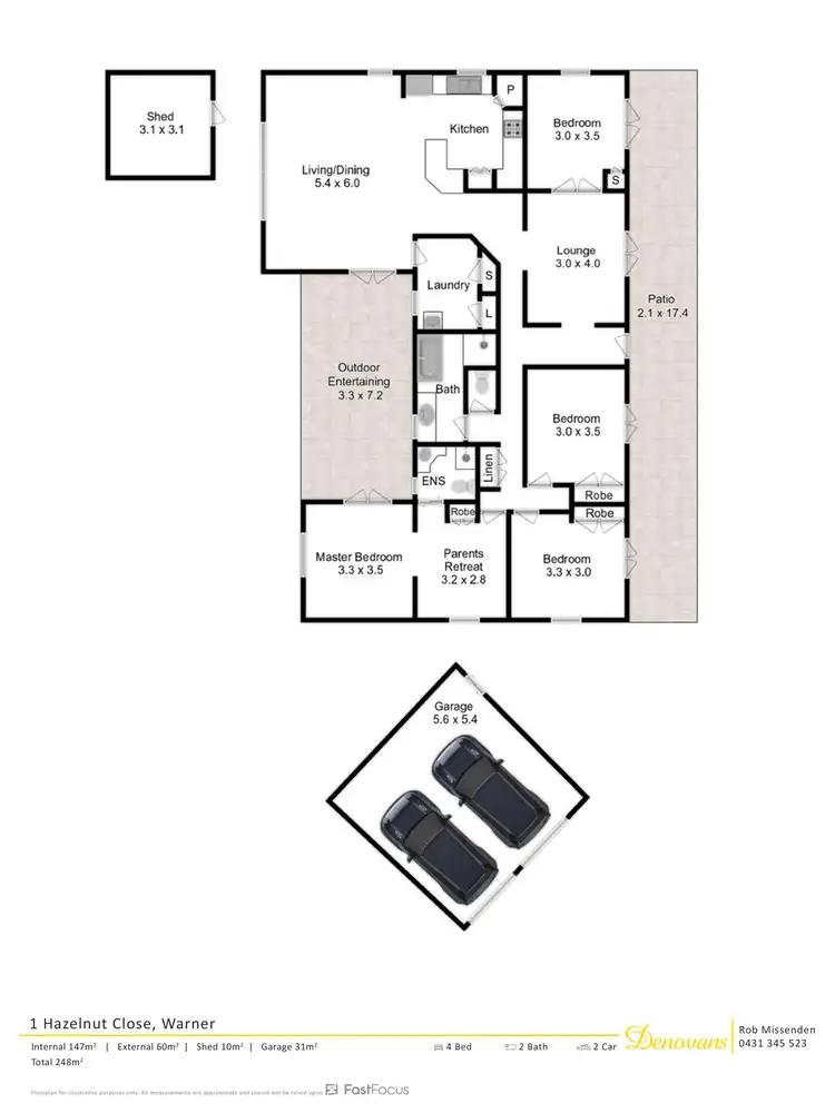 Floorplan of Homely house listing, 1 Hazelnut Close, Warner QLD 4500