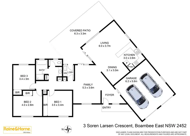Floorplan of Homely house listing, 3 Soren Larsen Crescent, Boambee East NSW 2452