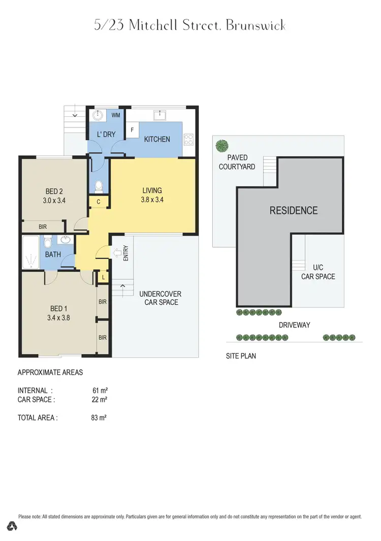 Floorplan of Homely unit listing, 5/23 Mitchell Street, Brunswick VIC 3056
