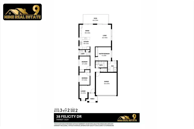Floorplan of Homely house listing, 38 Felicity Drive, Tarneit VIC 3029
