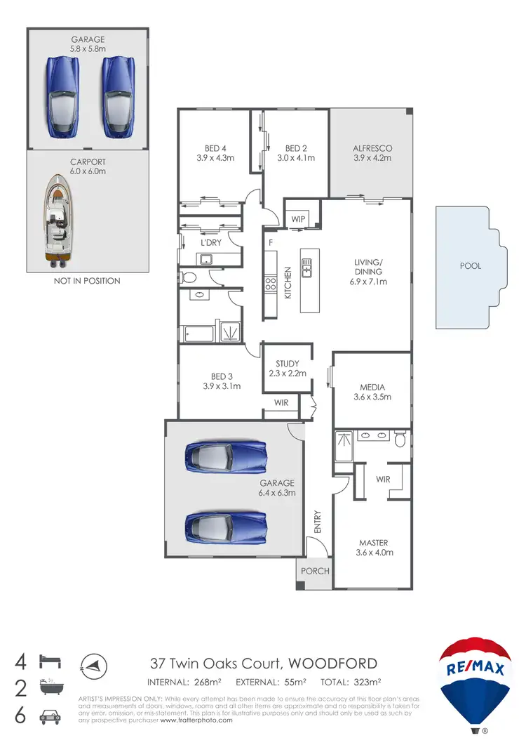 Floorplan of Homely house listing, 37 Twin Oaks Court, Woodford QLD 4514