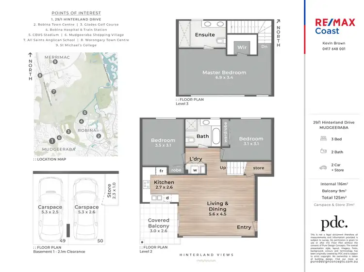 Floorplan of Homely townhouse listing, 29/1 Hinterland Drive, Mudgeeraba QLD 4213