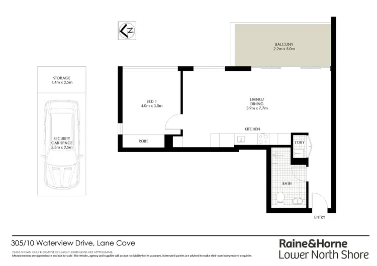 Floorplan of Homely apartment listing, 305/10 Waterview Drive, Lane Cove NSW 2066