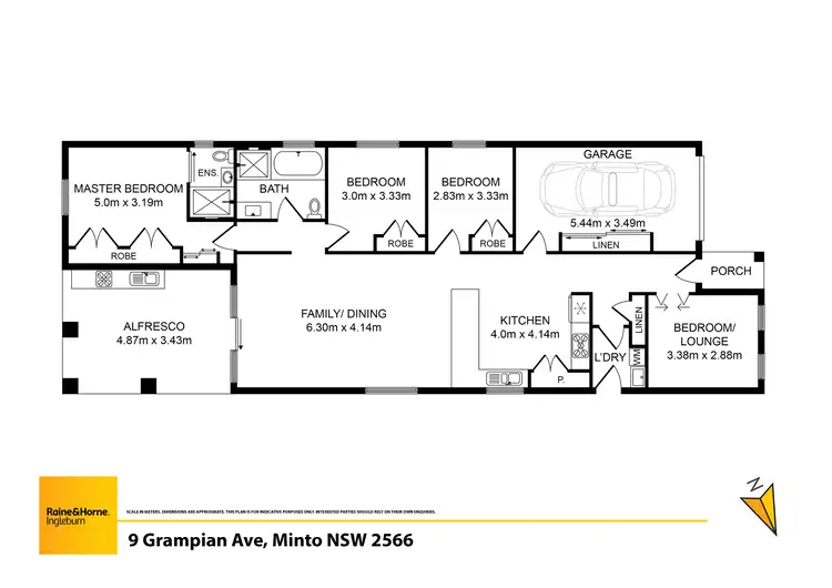 Floorplan of Homely house listing, 9 Grampian Avenue, Minto NSW 2566
