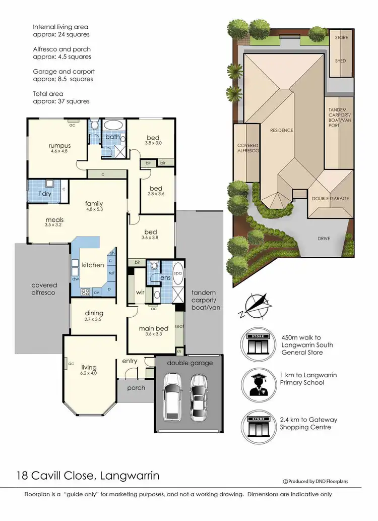 Floorplan of Homely house listing, 18 Cavill Close, Langwarrin VIC 3910
