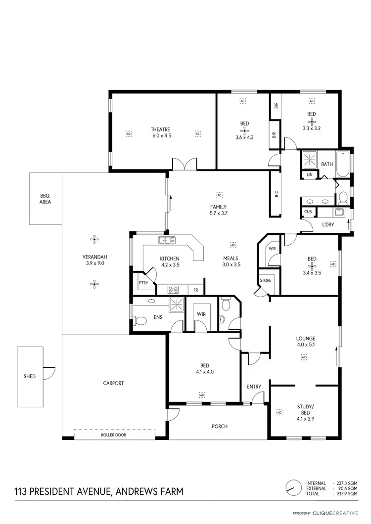 Floorplan of Homely house listing, 113 President Avenue, Andrews Farm SA 5114