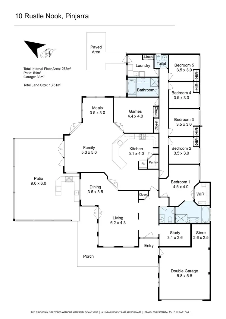 Floorplan of Homely house listing, 10 Rustle Nook, Pinjarra WA 6208