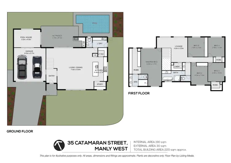 Floorplan of Homely house listing, 35 Catamaran Street, Manly West QLD 4179