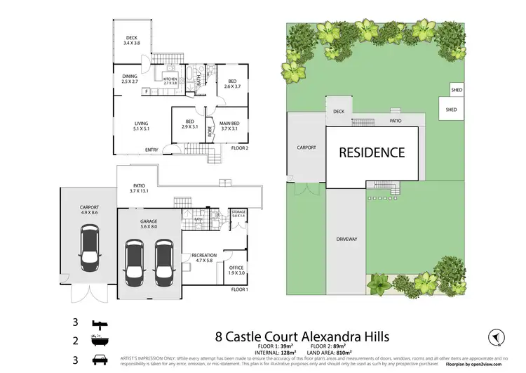Floorplan of Homely house listing, 8 Castle Court, Alexandra Hills QLD 4161
